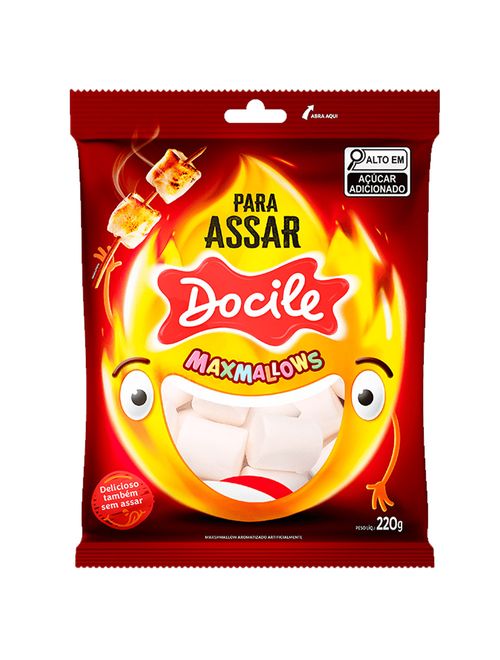 Marshmallow Para Assar Baunilha 220g - Docile