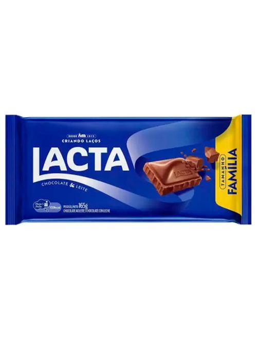 Tablete de Chocolate Ao Leite 165g - Lacta