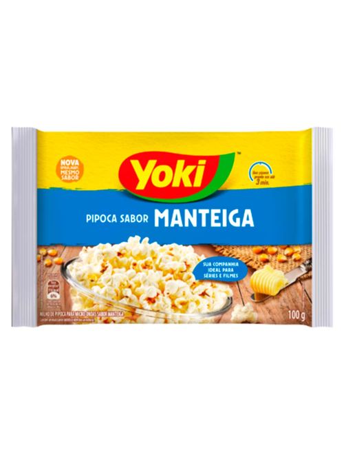 Pipoca para Microondas Pop Corn Manteiga 100g - Yoki