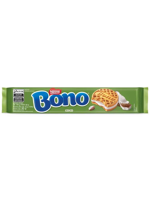 Biscoito Recheado Bono Coco 90g - Nestlé