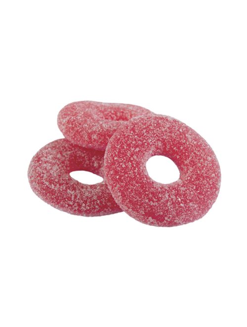 Bala de Gelatina Aros de Morango Azedinho 500g - Fini