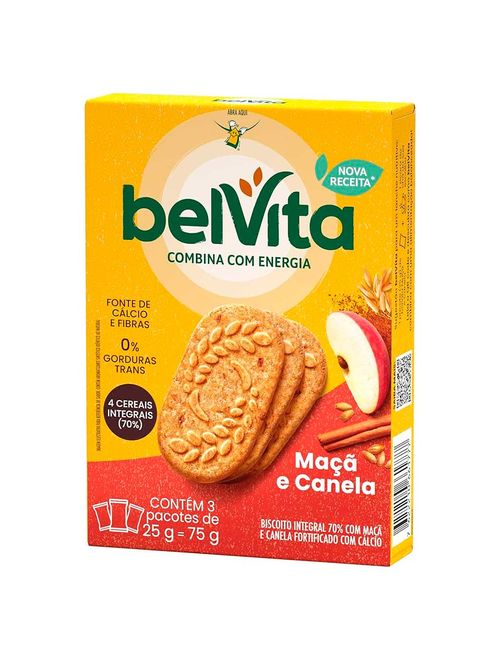 Biscoito Integral BelVita Maçã e Canela 75g - Mondelez