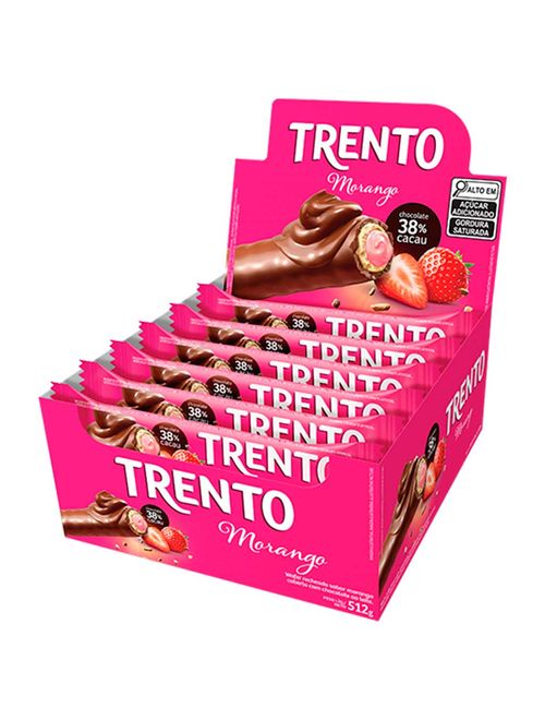 Chocolate Trento Morango c/16 - Peccin