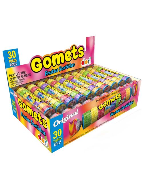 Bala de Goma Gomets Tubo Frutas c/30 - Dori