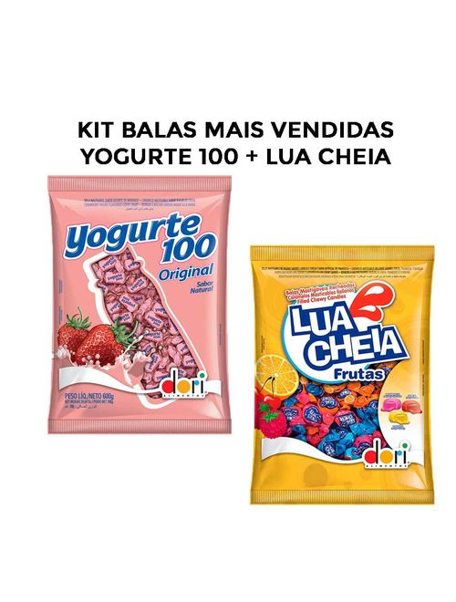 Kit Festa 2 Balas Mais Vendidas -  Yogurte 100 e Lua Cheia Dori