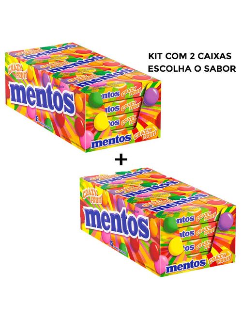 Kit Bala Mentos Slim Box Crazy Fruits 2 caixas com 12 unidades - Perfetti