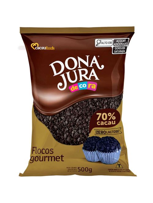 Flocos de Chocolate Gourmet Dona Jura 70% 500g - Cacau Foods