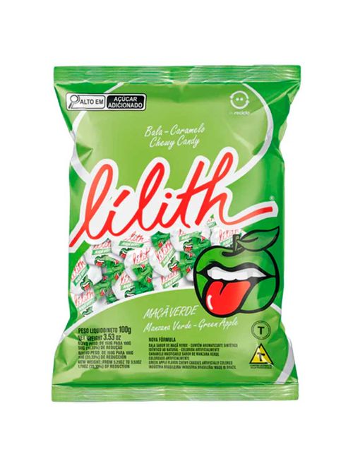 Bala Mastigável Lilith Maçã Verde 100g - Cory