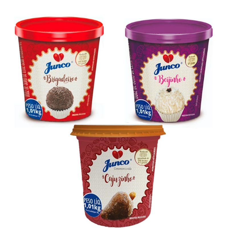 Kit-Junco-Pronto---Brigadeiro-Beijinho-e-Cajuzinho-101Kg---Junco
