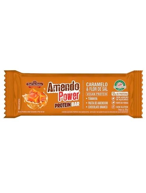 Barra de Proteína Amendo Power Caramelo e Flor de Sal c/12 - DaColônia