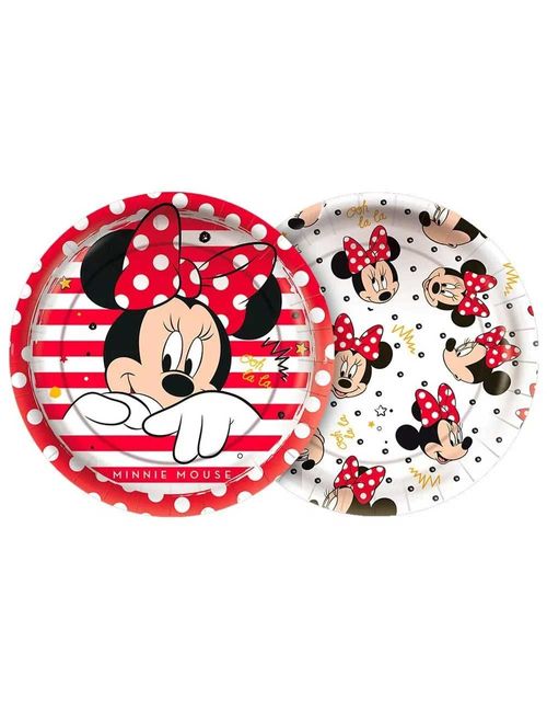 Minnie Mouse Red Prato Redondo c/8 - Regina
