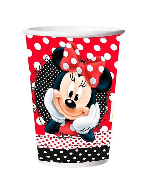 Minnie Mouse Red Copo Papel c/8 - Regina