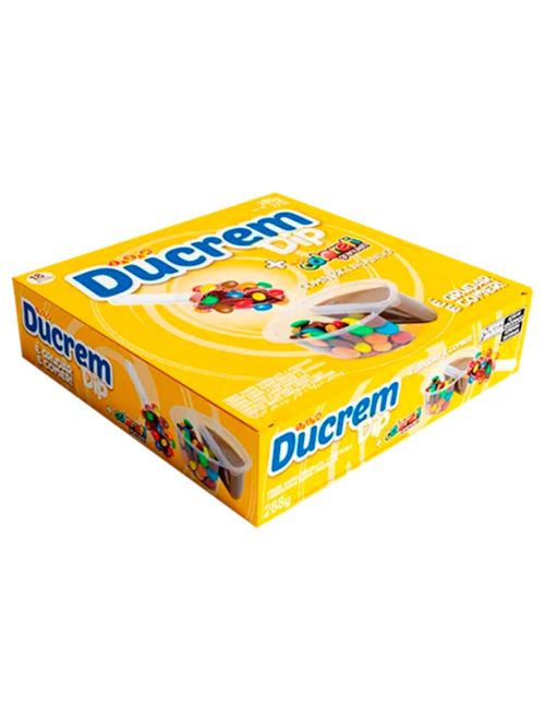 Creme Chocolate com Pastilhas Coloreti Ducrem Dip c/18 - Jazam