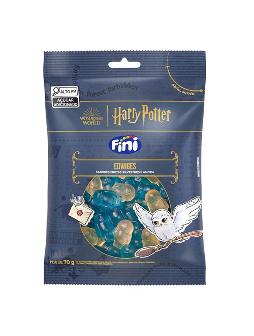 Bala de Gelatina Harry Potter Coruja Edwiges Frutas Silvestres e Amora 70g - Fini
