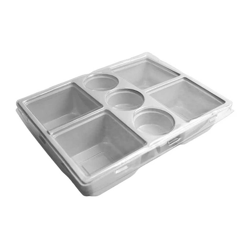 Caixa-para-Fondue-Pequena-PVC-Branco-com-divisoria-e-Tampa-Transparente--Yinpack