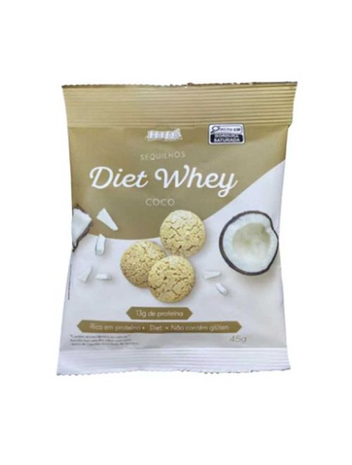 Sequilho Diet Whey Sabor Coco Zero Açúcar 45g - Hué