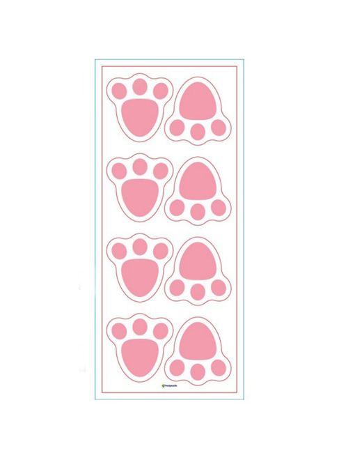 Adesivos Pegada Coelho Rosa c/24 - Festplastik