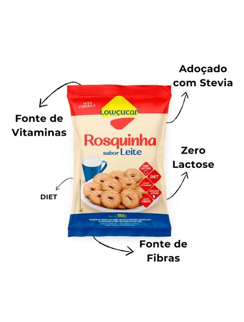 Biscoito Rosquinha Diet Leite 150g - Lowçúcar