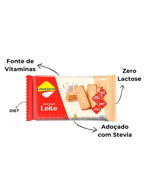 Biscoito Diet Leite 115g - Lowçúcar