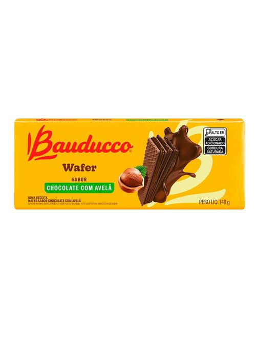 Biscoito Wafer Chocolate Avelã 140g - Bauducco