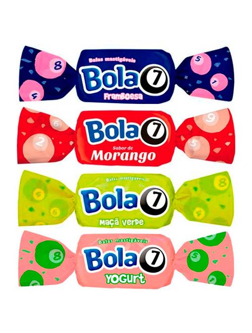 Bala Mastigável Bola 7 Sortida 500g - Riclan