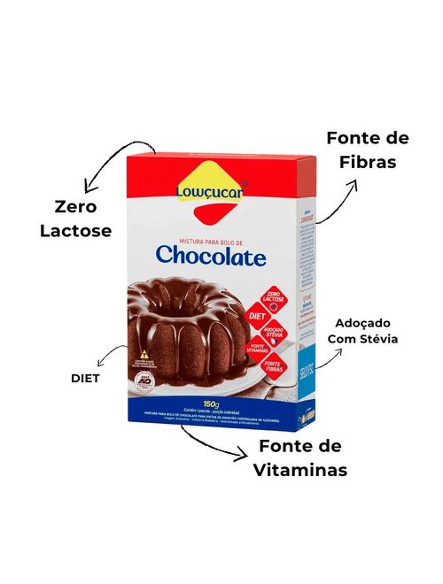 Mistura para Bolo Chocolate Diet 150g - Lowçúcar