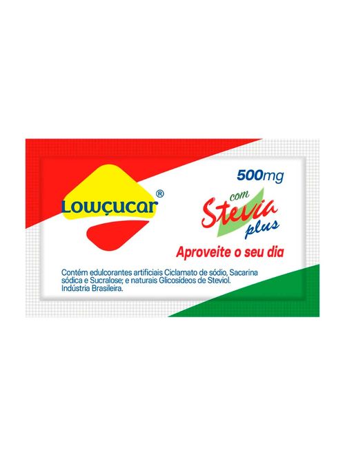 Adoçante Em Pó Plus com Stevia Sachê c/50 - Lowçúcar