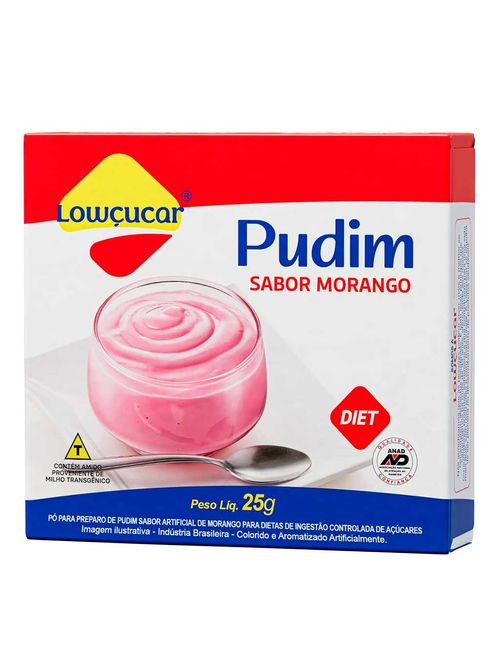 Pudim Morango Diet 30g - Lowçúcar