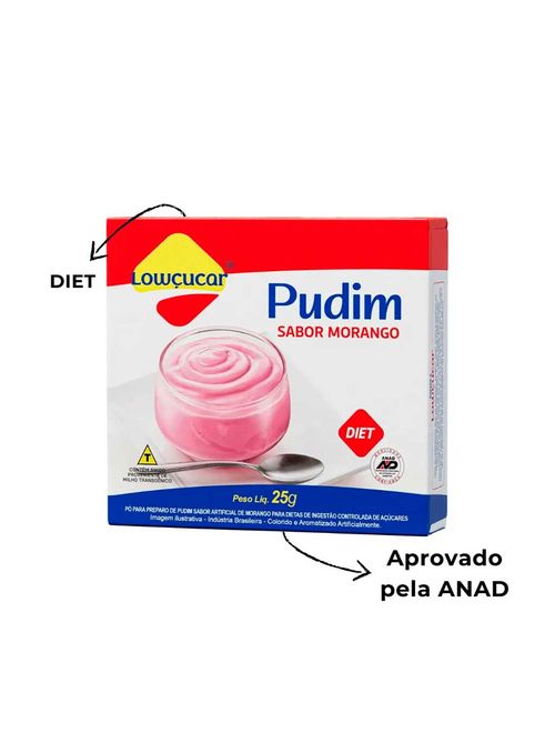 Pudim Morango Diet 30g - Lowçúcar