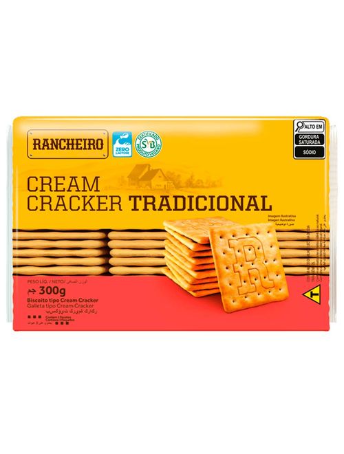 Biscoito Cream Cracker 300g - Rancheiro