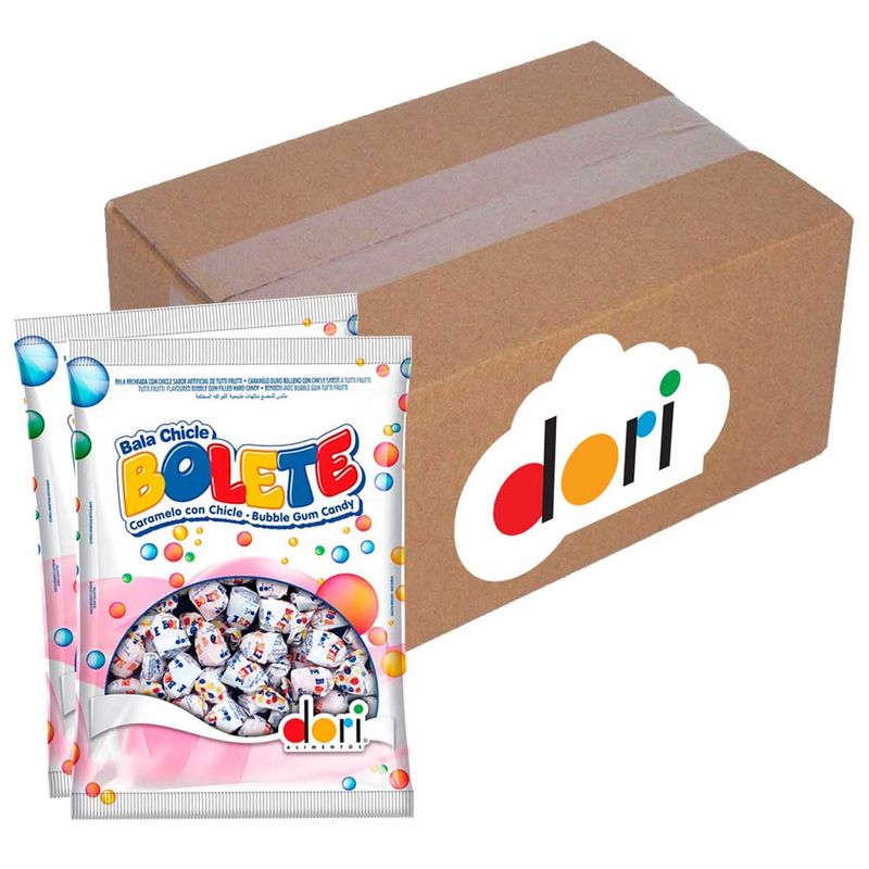Kit-24-Pacotes-Bala-Chiclete-Bolete-400g---Dori