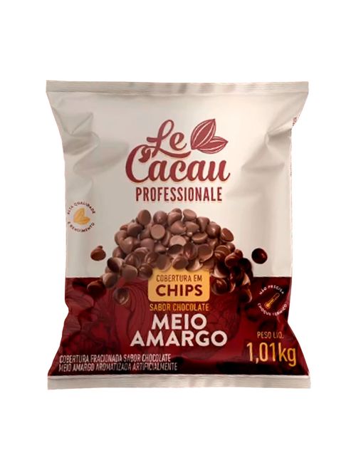 Chips Chocolate Forneáveis Meio Amargo Cobertura 1,01kg - Le Cacau