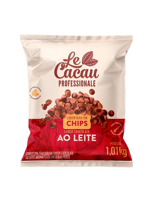 Chips Chocolate Forneáveis Ao Leite Cobertura 1,01kg - Le Cacau