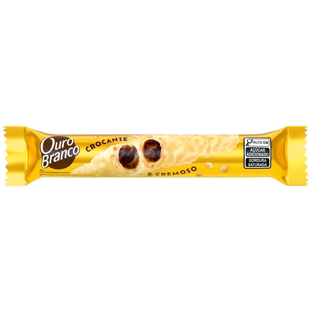 Chocolate Stick Ouro Branco c/15 - Lacta - Doce Malu