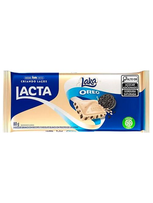 Tablete de Chocolate Laka Oreo 80g - Lacta
