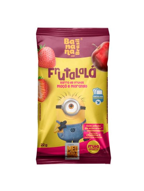 Barra de Frutas Frutalalá Maçã e Morango 22g - Banana Brasil