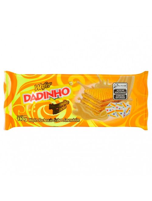 Biscoito Wafer Recheado Dadinho Amendoim 110g - Dizioli