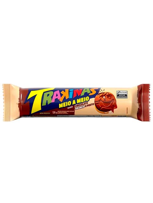 Biscoito Recheado Trakinas Meio a Meio 126g - Nabisco
