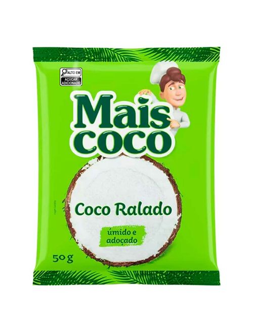 Coco Ralado Úmido e Adoçado Mais Coco 50g - Sococo