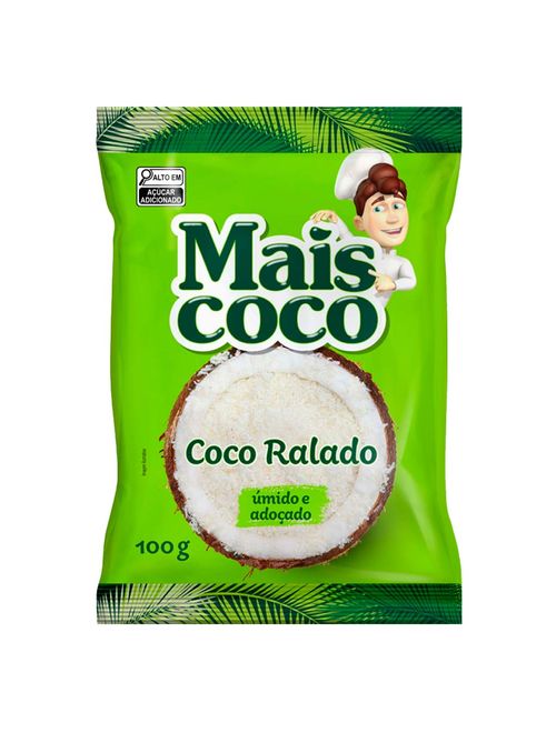 Coco Ralado Úmido e Adoçado Mais Coco 100g - Sococo