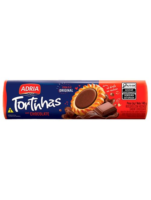 Biscoito Tortinhas Chocolate 140g - Adria