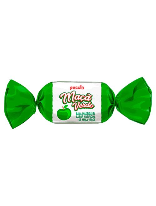 Bala Mastigável Maçã Verde 400g - Peccin
