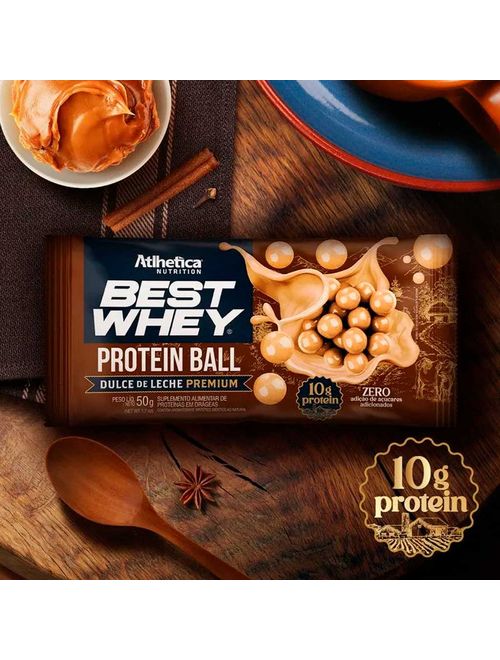 Best Whey Protein Ball Dulce de Leche Premium 50g - Atlhetica Nutrition