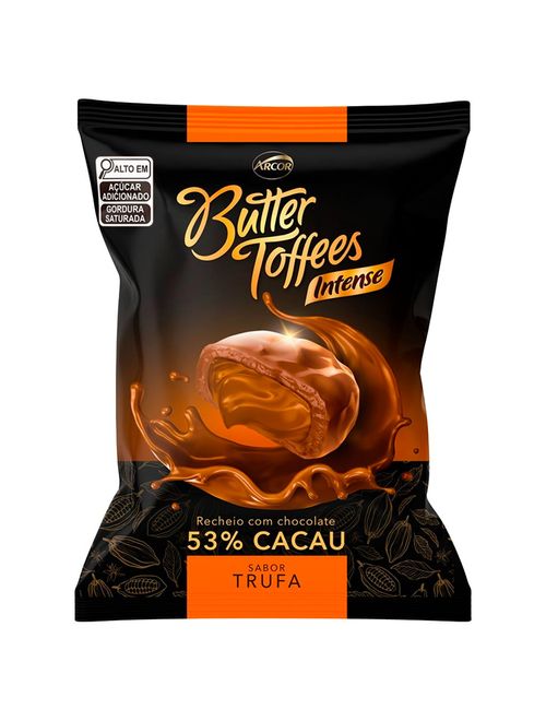 Bala Butter Toffees Intense 53% Cacau Trufa 500g - Arcor