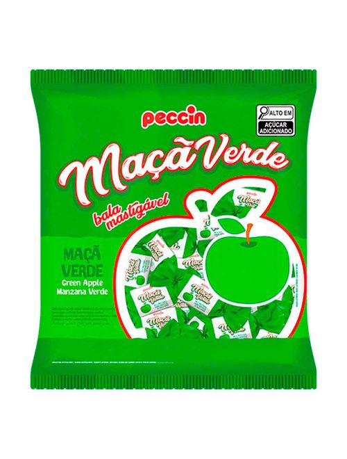 Kit 5 Balas Mastigáveis Maçã Verde 400g - Peccin