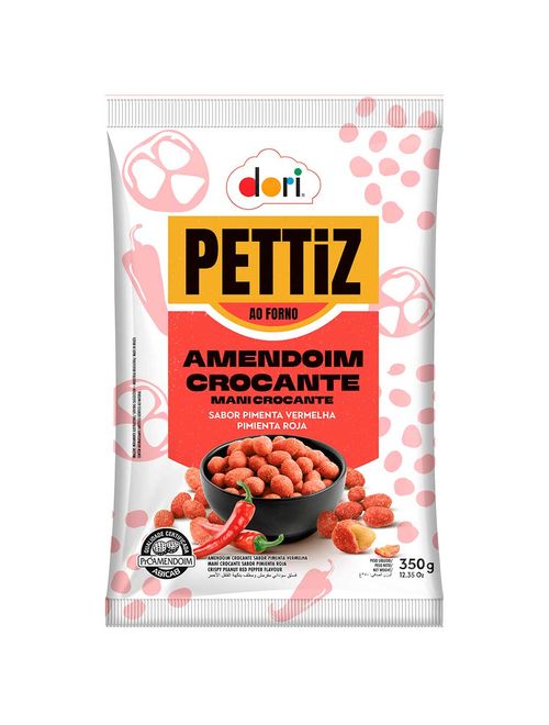 Amendoim Crocante Sabor Pimenta Vermelha Pettiz 350g - Dori