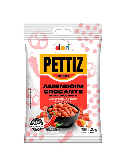 Amendoim Crocante Sabor Pimenta Vermelha Pettiz 120g - Dori