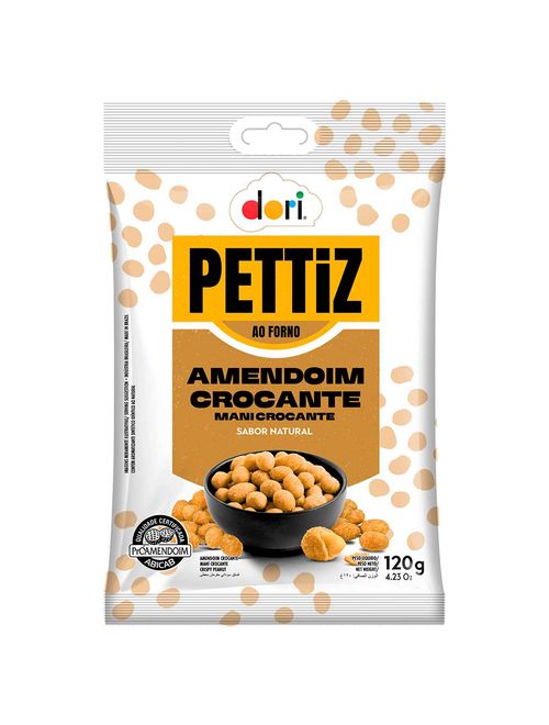 Amendoim Crocante Sabor Natural Pettiz 120g - Dori