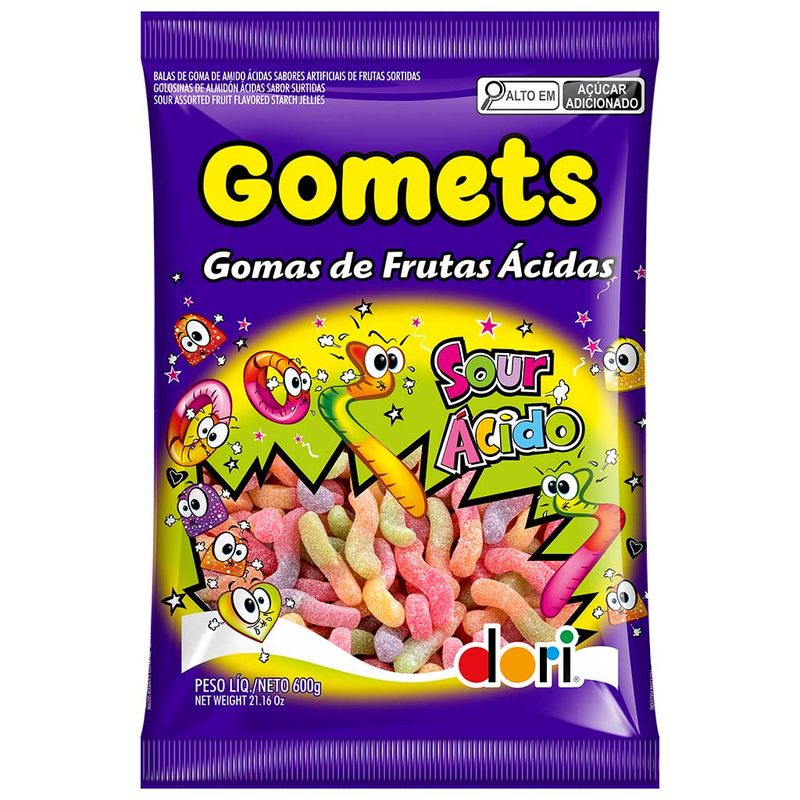 Bala-de-Goma-Gomets-Minhocas-Acidas-150g---Dori
