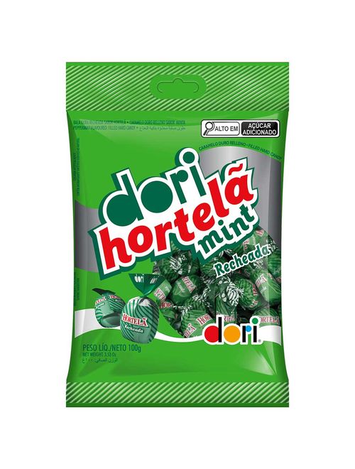 Bala Dura Recheada Hortelã 100g - Dori
